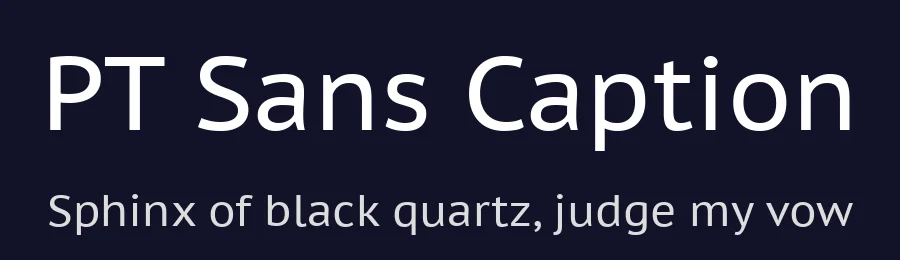 PT Sans Caption by ParaType — Sans Serif Font — thumbnail 2