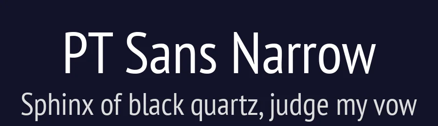 PT Sans Narrow by ParaType — Sans Serif Font — thumbnail 2