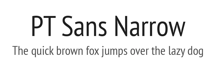 PT Sans Narrow by ParaType — Sans Serif Font