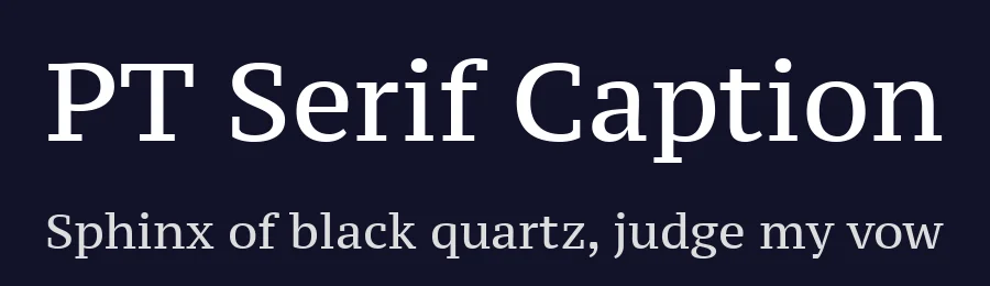 PT Serif Caption by ParaType — Serif Font — thumbnail 2