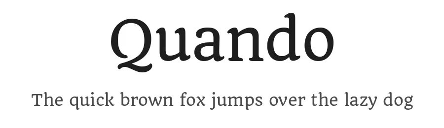 Quando by Joana Correia — Serif Font