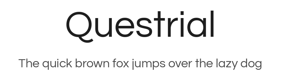 Questrial by Joe Prince, Laura Meseguer — Sans Serif Font
