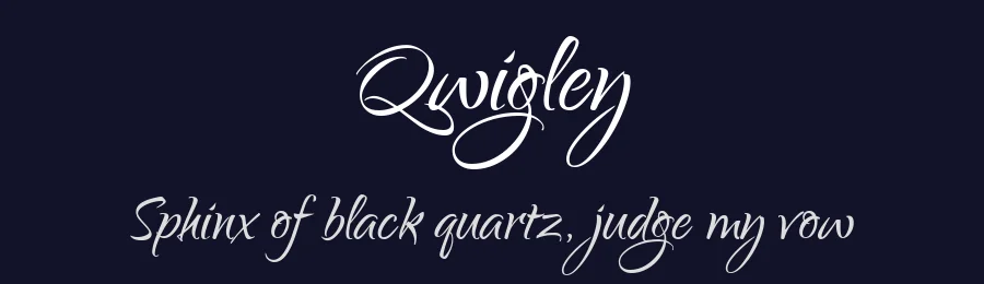 Qwigley by Robert Leuschke — Script Handwritten Font — thumbnail 2