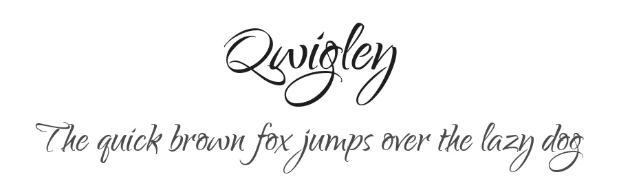 Qwigley by Robert Leuschke — Script Handwritten Font