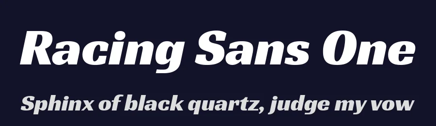 Racing Sans One by Impallari Type — Display Font — thumbnail 2