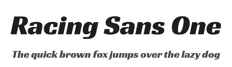 Racing Sans One by Impallari Type — Display Font