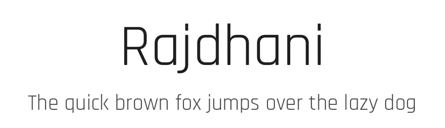 Rajdhani by Indian Type Foundry — Sans Serif Font