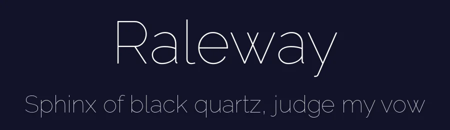 Raleway by Matt McInerney, Pablo Impallari, Rodrigo Fuenzalida — Sans Serif Font — thumbnail 2