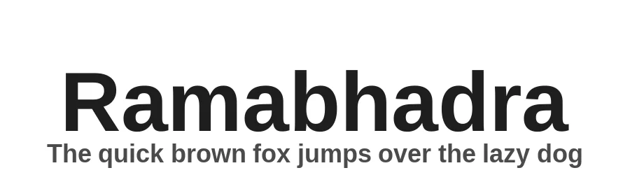Ramabhadra by Purushoth Kumar Guttula — Sans Serif Font