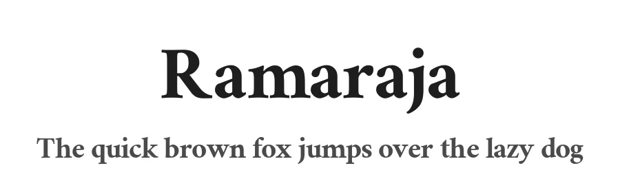 Ramaraja by Appaji Ambarisha Darbha — Serif Font