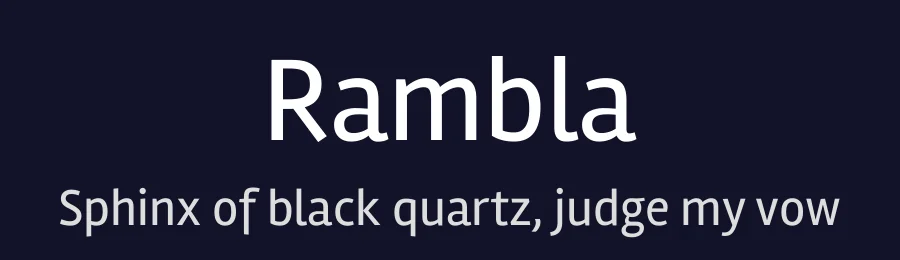 Rambla by Martin Sommaruga — Sans Serif Font — thumbnail 2