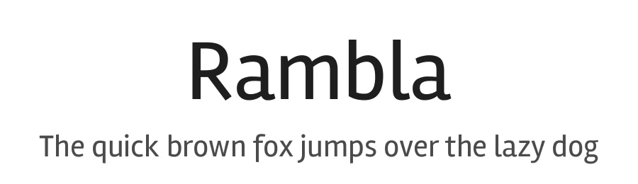 Rambla by Martin Sommaruga — Sans Serif Font