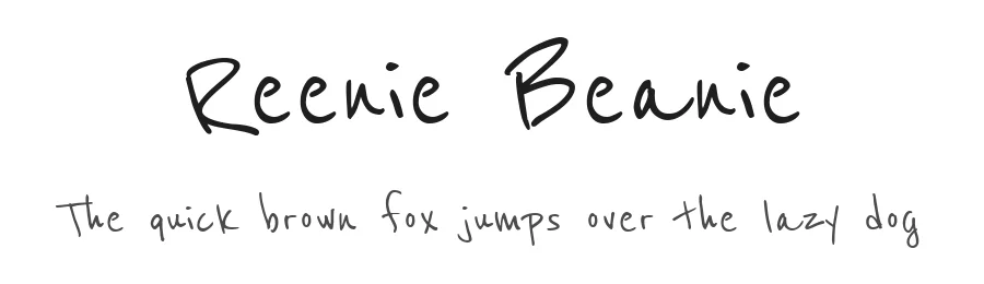 Reenie Beanie by James Grieshaber — Script Handwritten Font