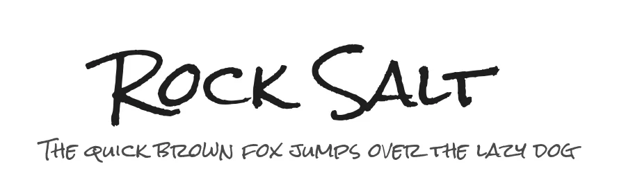 Rock Salt by Sideshow — Script Handwritten Font