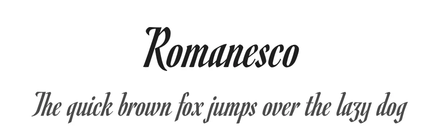 Romanesco by Astigmatic — Script Handwritten Font
