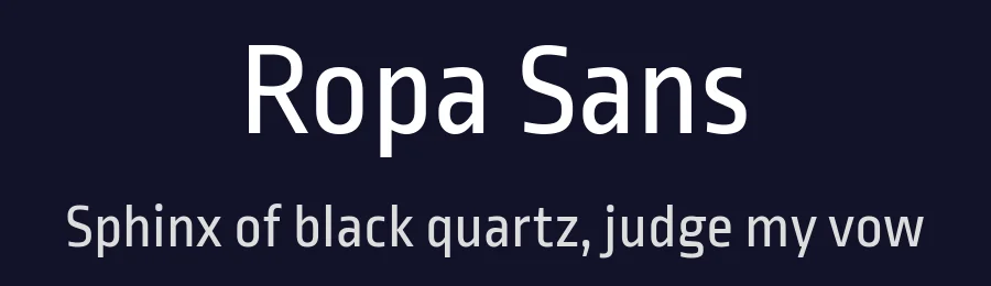 Ropa Sans by Botjo Nikoltchev — Sans Serif Font — thumbnail 2