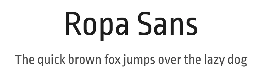 Ropa Sans by Botjo Nikoltchev — Sans Serif Font