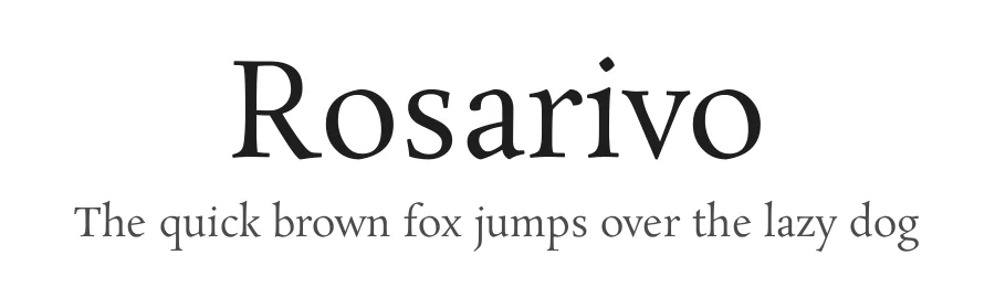 Rosarivo by Pablo Ugerman — Serif Font