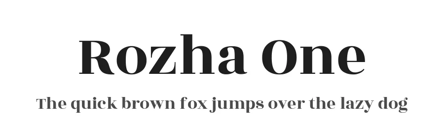 Rozha One by Indian Type Foundry — Serif Font