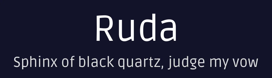 Ruda by Mariela Monsalve, Angelina Sanchez — Sans Serif Font — thumbnail 2