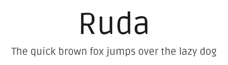 Ruda by Mariela Monsalve, Angelina Sanchez — Sans Serif Font