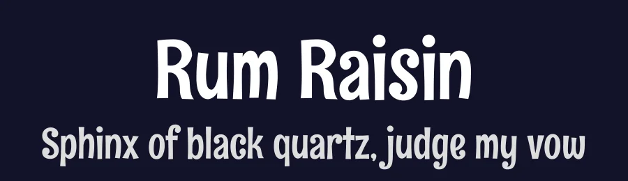 Rum Raisin by Astigmatic — Sans Serif Font — thumbnail 2