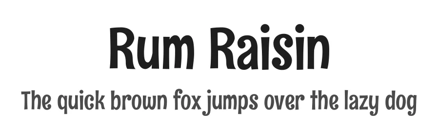 Rum Raisin by Astigmatic — Sans Serif Font