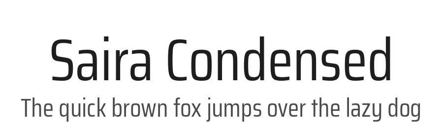 Saira Condensed by Omnibus-Type — Sans Serif Font