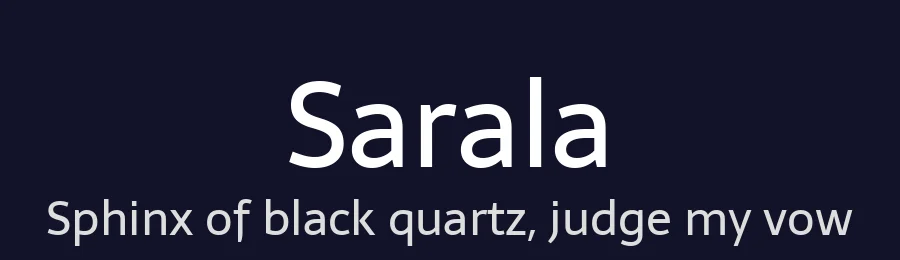 Sarala by HT Fonts, Andres Torresi — Sans Serif Font — thumbnail 2