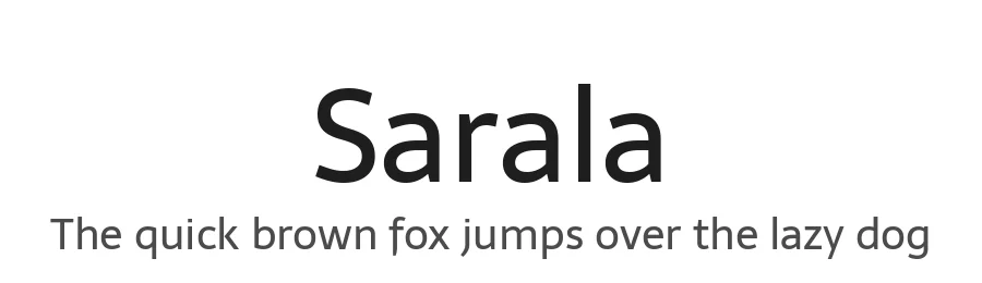 Sarala by HT Fonts, Andres Torresi — Sans Serif Font
