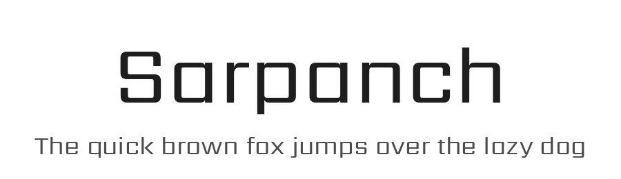 Sarpanch by Indian Type Foundry — Sans Serif Font