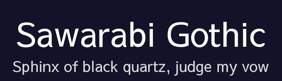 Sawarabi Gothic by mshio — Sans Serif Font — thumbnail 2