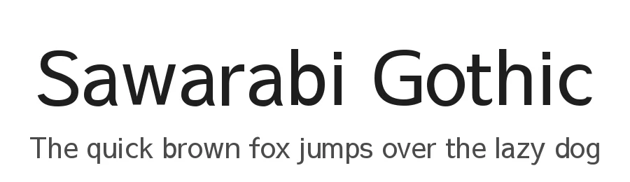Sawarabi Gothic by mshio — Sans Serif Font