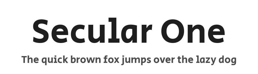 Secular One by Michal Sahar — Sans Serif Font