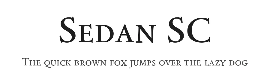 Sedan SC by Sebastián Salazar — Serif Font