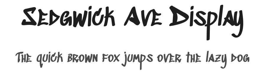 Sedgwick Ave Display by Pedro Vergani, Kevin Burke — Script Handwritten Font
