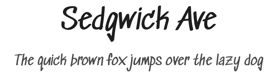 Sedgwick Ave by Pedro Vergani, Kevin Burke — Script Handwritten Font