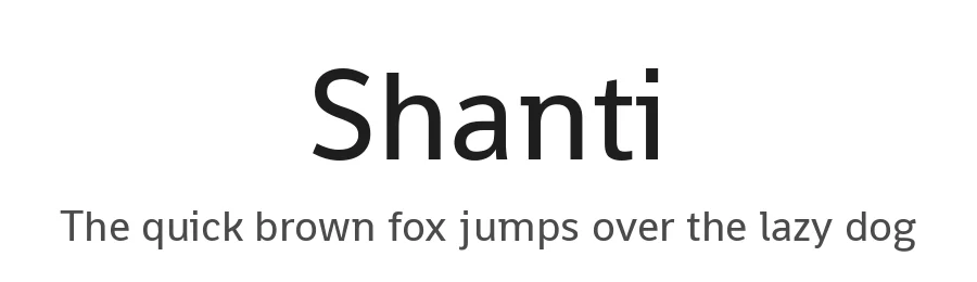 Shanti by Vernon Adams — Sans Serif Font