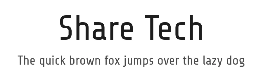 Share Tech by Carrois Apostrophe — Sans Serif Font