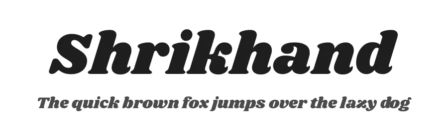 Shrikhand by Jonny Pinhorn — Display Font