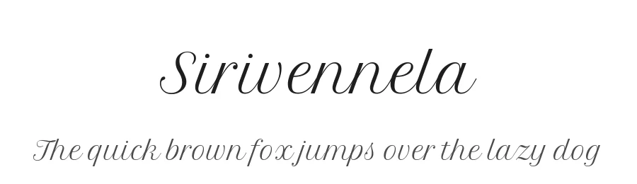 Sirivennela by Appaji Ambarisha Darbha — Sans Serif Font