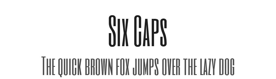 Six Caps by Vernon Adams — Sans Serif Font