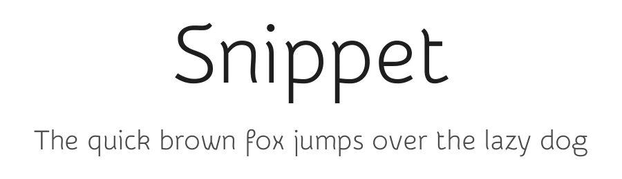 Snippet by Gesine Todt — Sans Serif Font