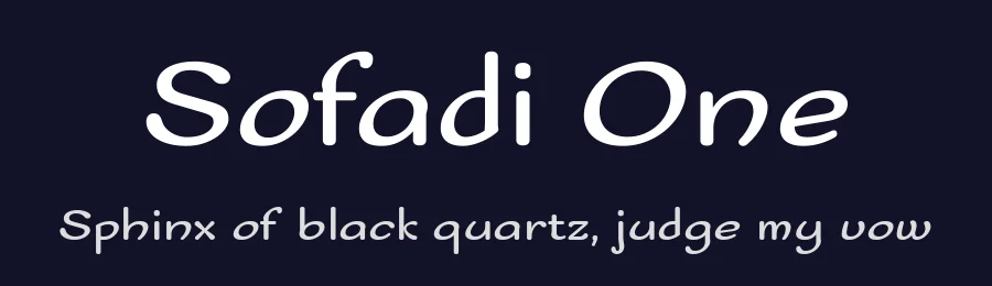 Sofadi One by Botjo Nikoltchev — Display Font — thumbnail 2