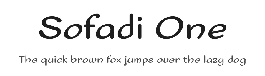 Sofadi One by Botjo Nikoltchev — Display Font