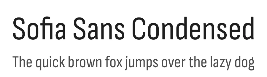 Sofia Sans Condensed by Lettersoup, Botio Nikoltchev, Ani Petrova — Sans Serif Font