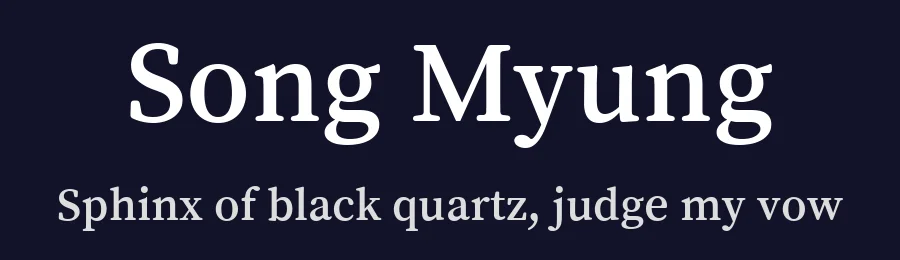Song Myung by JIKJI — Serif Font — thumbnail 2