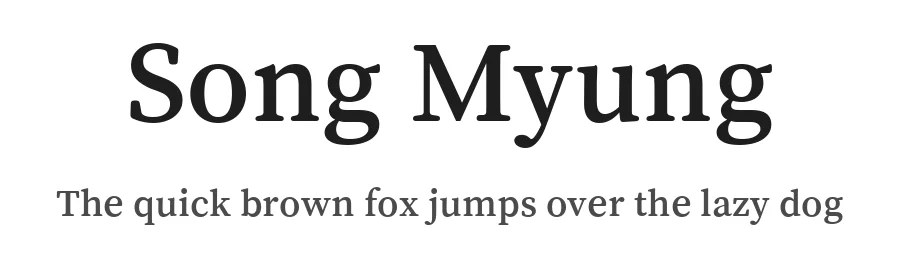 Song Myung by JIKJI — Serif Font