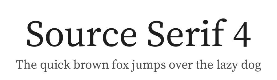 Source Serif 4 by Frank Grießhammer — Serif Font