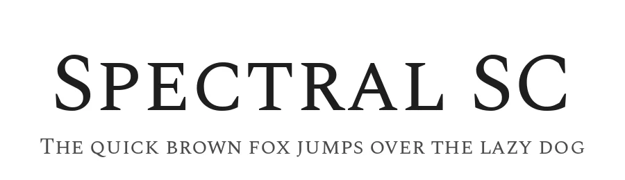 Spectral SC by Production Type — Serif Font